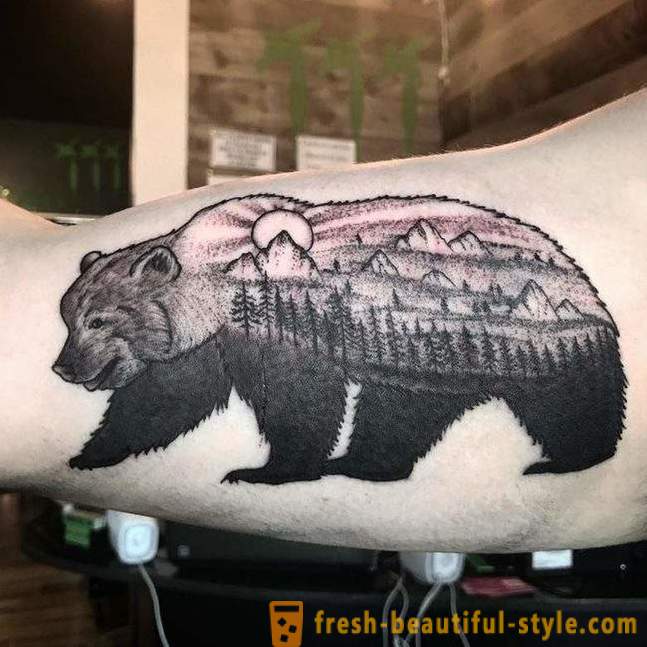 Signification tatouage « ours »: les hommes, les femmes, dans la région