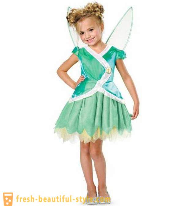 Costume Tinkerbell pour les filles avec leurs mains