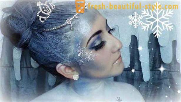 Maquillage Snow Queen: les options de maquillage et photo