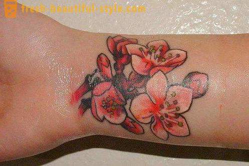 Tatouage de fleurs sur le poignet pour les filles. valeur