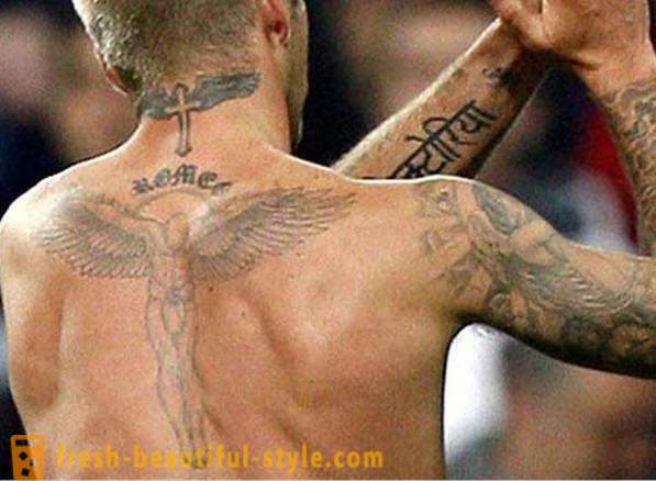40 tatouage Beckham: leur interprétation et l'emplacement sur le corps
