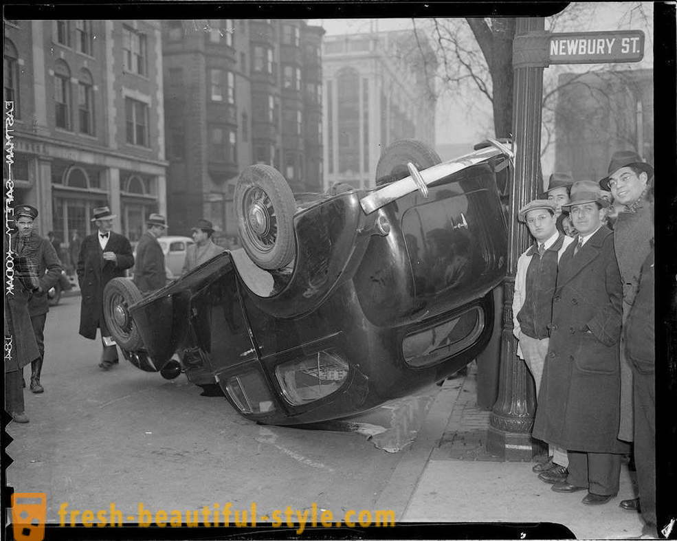 Photo collection d'accidents sur les routes de l'Amérique dans les années 1930-1950