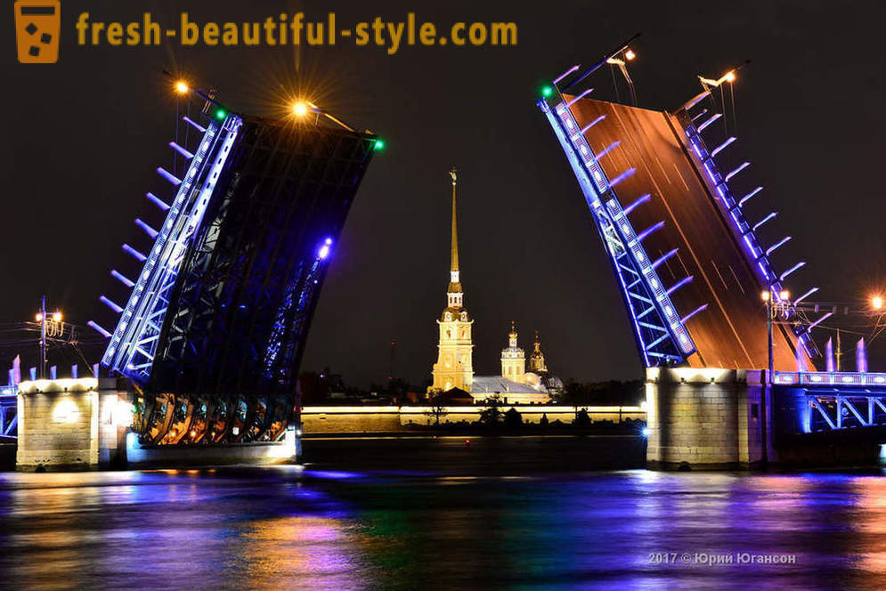 Beauté magique des ponts de Saint-Pétersbourg