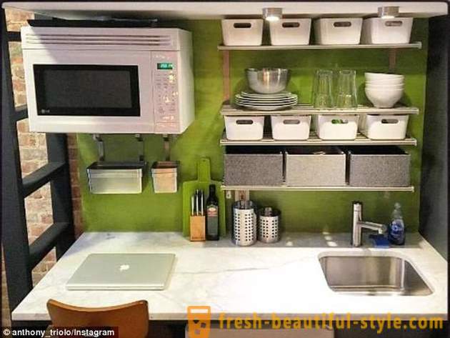 Comment adapter la cuisine, chambre et bureau sur 14 mètres carrés