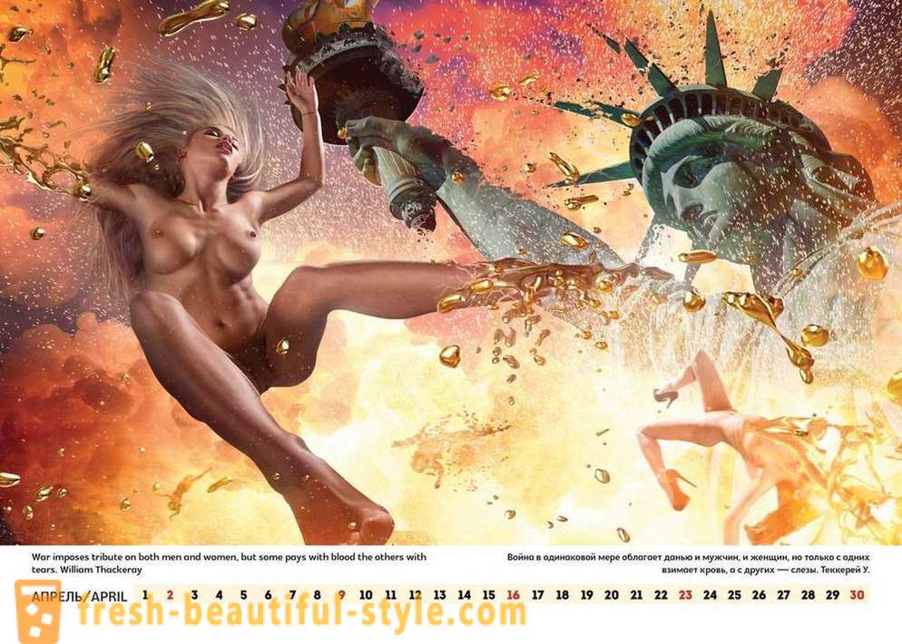 Showman chanceux Lee a publié un calendrier érotique, appelant la Russie à l'Amérique et le monde