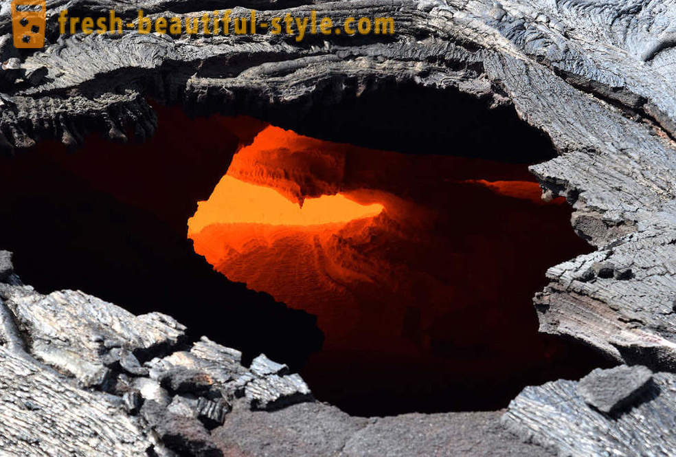Coulées de lave volcanique Kilauea Hawaii