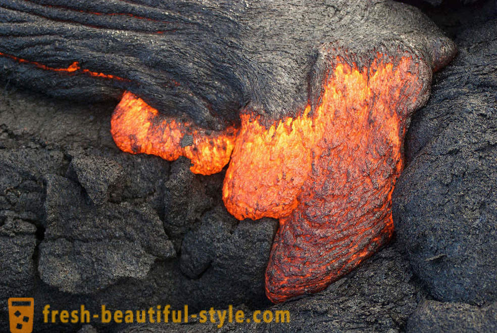 Coulées de lave volcanique Kilauea Hawaii