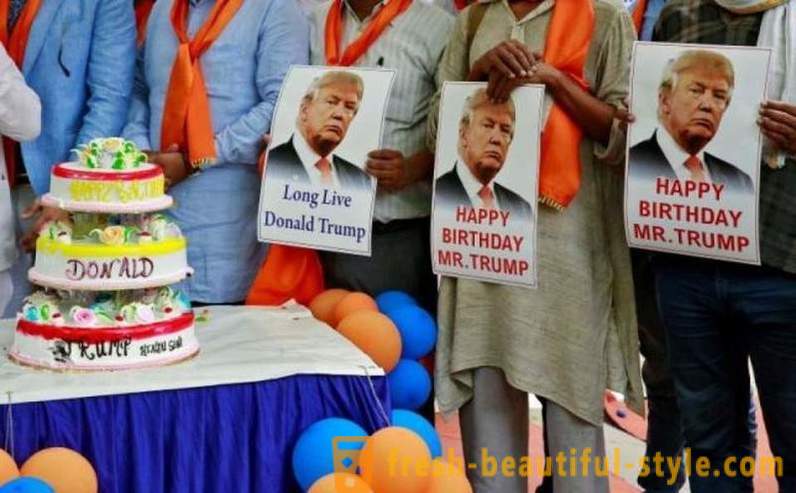 70 ans dans l'après-midi: Donald Trump a dit anniversaire!