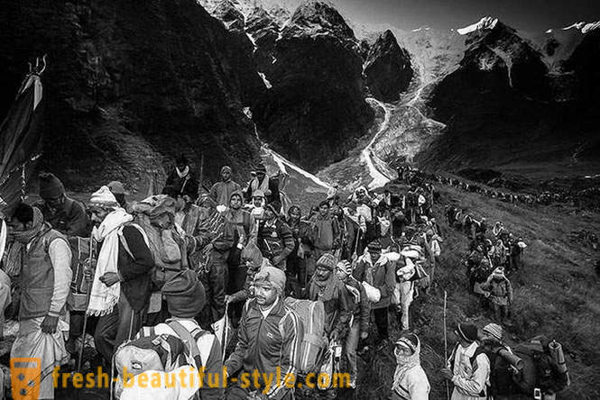 Pèlerinage difficile de l'Himalaya