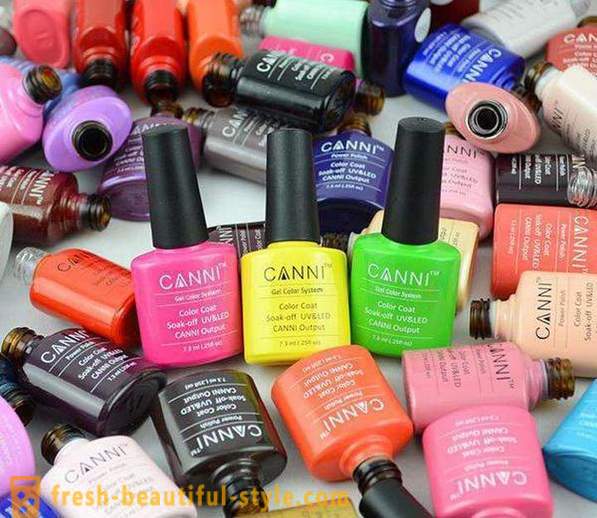 Canni, ongles gel polonais: palette, fabricant, commentaires