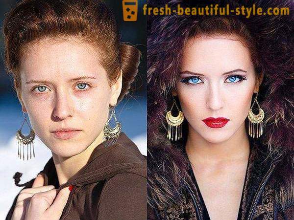 Avant et après: le maquillage comme un moyen de changer l'apparence
