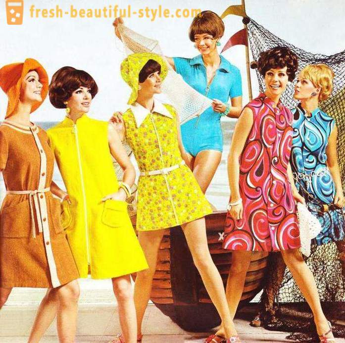 Robe dans le style des années 60. habiller le modèle