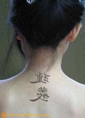 Caractères chinois: Les tatouages ​​et leur signification